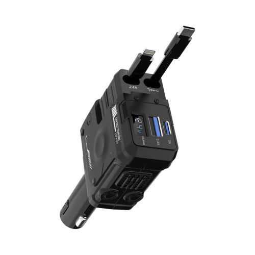 Ανασυρόμενος φορτιστής αυτοκινήτου Mecha 120W εξαιρετικά γρήγορης φόρτισης γ_m
