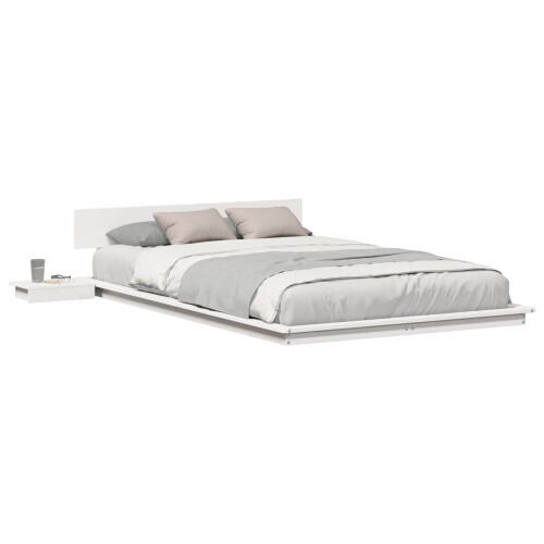 VidaXL vidaXL Bed Frame White 120 x 190 cm Wood 1