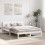 VidaXL vidaXL Bed Frame with Headboard White 150 x 200 cm Solid Pine Wood 3