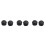 6 Pcs 25mm Dia Plastic Round Tube Inserts End Blanking Caps Black 1