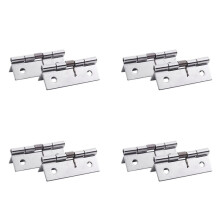 Armário Móvel com 50 x 38 x 5mm, Dobradiças de Mola em Aço Inoxidável, Prata, 8 Peças
