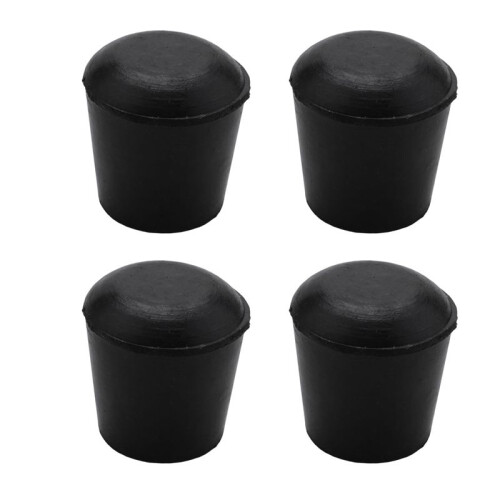 40 Pcs Rubber Cone Shape Desk Feet Protector Chair Leg Tip Pad Black
