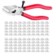 101Pcs Key Fob Hardware Set with Pliers,Keychain Rings for Wristlet Lanyard and Keychain Making Supplies,DIY Kit
