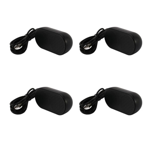 4X USB Speaker Portable Loudspeaker Powered Stereo Multimedia Speaker for Notebook Laptop PC(Black)