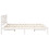 VidaXL vidaXL Bed Frame with Headboard White 150 x 200 cm Solid Pine Wood 5