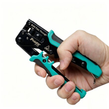Pro'Skit CP-342 End Pass Through Crimper Pliers 8P8C RJ45 Perforated Crystal Crimp Tool 4in1 Ethernet Stripper