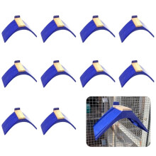 10 PIEZAS Perchas en V para Palomas, Marco para Posarse, Soporte para Palomas, Color Azul, Marco para Aves, Marco para Percha, Suministros para Aves