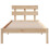 VidaXL vidaXL Bed Frame with Headboard Brown 90 x 190 cm Solid Pine wood 5