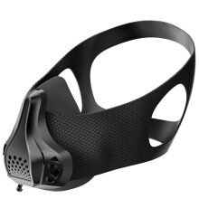 Abnehmbare, Atmungsaktive, Stoßdämpfende Sportmaske, Schwarz, Geeignet für Laufen, Fitness, Höhentraining und Sporttraining