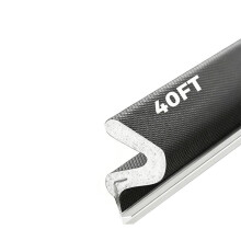 40FT Weerbestendige Deurafdichting, Schuimstrip in Kerf-Stijl voor Grote Kieren, voor Buiten- en Binnenkozijnen Zwart