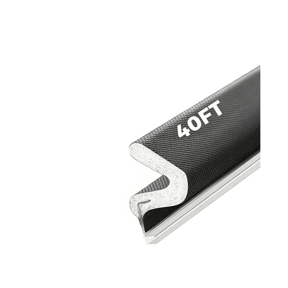 40Ft Weather Stripping Door Seal, Kerf Style Foam Strip For Large Gaps,For Exterior And Interior Frames Black 4711931968913