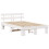 VidaXL vidaXL Bed Frame with Headboard White 135 x 190 cm Solid Pine Wood 4