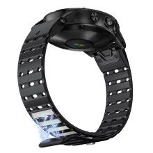 Bracelet de Montre Magnétique en Silicone Souple pour Montres pour Sportwatch, 22 mm, Fixation Rapide, Compatible avec Fenix E/8, 7/6/5 et
