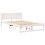 VidaXL vidaXL Bed Frame with Headboard White 135 x 190 cm Solid Pine Wood 4