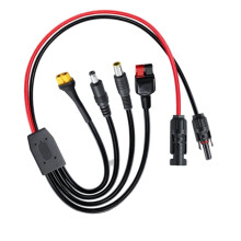 4-in-1 Solar Panel Connector Extension XT60 Female Conn to Cable Splitter Connector Adapter Power Plug