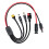 Línea de Extensión de Conector para Panel Solar 4 en 1, Conector Hembra XT60 A Conector Divisor de Cable, Adaptador de Corriente CC 1