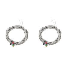 Set of 10 Pcs Stainless Steel Strings with Color Ends for 5 String Electric Bass Guitar Replacement Parts