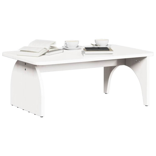 VidaXL vidaXL Coffee Table White 80 x 50 x 31 cm Solid pine wood 2