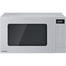 (Silver) Panasonic NN-ST22QBBPQ 20L Solo Microwave Oven with Glass Tray, 800W, Auto Defrost, 11 Auto Programmes, LED Display, 5 Power