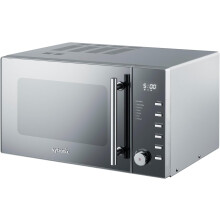 (Silver) VYTRONIX VY-C900M 900W Digital Microwave Oven | Freestanding Microwave with 5 Power Levels, Clock & Timer Function | Silver