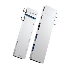 USB C Plug-in Hub 6-in-2 4 80Gbps 8K Docking Station voor Pro Air USB 3.0 HUB -Compatibel 4K60Hz