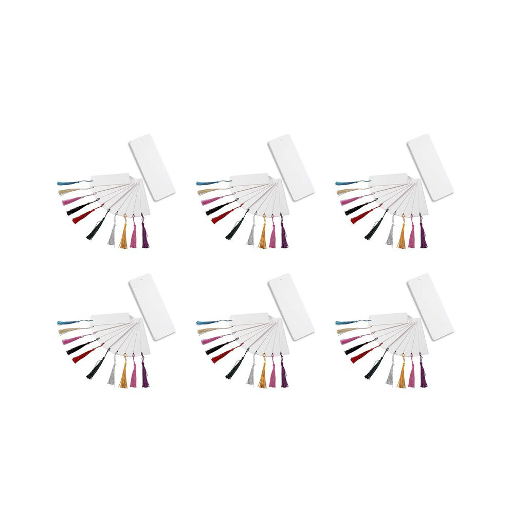 288 Pcs Paper Bookmarks Blank Cardstock Book Marks With Colorful Tassels For Diy Gifts Tags Make Your Own Bookmark 6031240037765