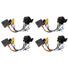 4X Stereo Audio 16 PIN Android Power Wiring Harness Adapter + Canbus Box for 3008/2008/ C4/C3 XR/C5/DS6