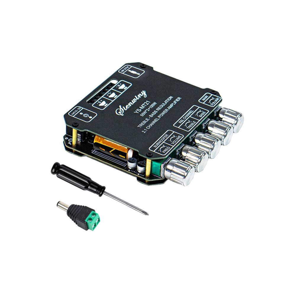 2026 Mt21 2.1 Channel 5.0 Subwoofer 200W Amplifier Board 50Wx2+100W Power Audio Stereo Amplifier Board Amp Aux 4711307577329