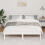 VidaXL vidaXL Bed Frame with Headboard White 135 x 190 cm Solid Pine Wood 3