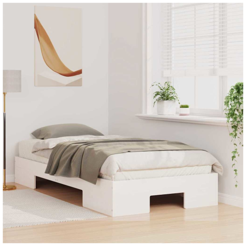 VidaXL vidaXL Bed Frame White 90 x 200 cm 2