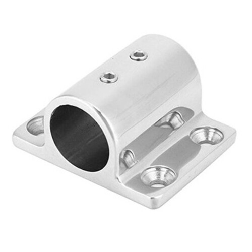 316 Stainless Steel Tube Pipe Rectangular Base Flag Pole Mount Marine Bracket Rectangular Base 22mm