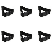 6X Luggage Belt Strap Belt Cord Rope Black for Suitcase Travel Bag 2M