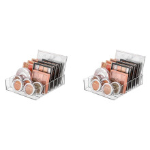 2X Eyeshadow Palette Organizer- 7 Sekcji Podzielona Makijaż Akrylowa Paleta Organizator Uchwyt Do MakijażU Kosmetyków Vanity