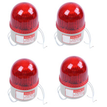 4X AC 220V 15W Red Light Industrial Signal Tower Flash Warning Lamp