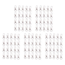 100Pcs Metal Lobster Trigger Swivel Clasp Hooks Clip Buckle Jewellery Making Arts Crafts Key Ring Keychain 35mm