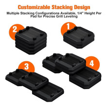 8Pcs Grill Rubber Leveling Shims Kit for Blackstone , Grill Levelers Outdoor,Griddle Accessories for Most Grills