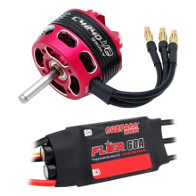 Surpass Hobby Moteur Brushless Outrunner C4240 C4250 C4260 V2 2-6S avec Contrôleur Brushless 60A/80A pour Avions et Multicoptères RC C