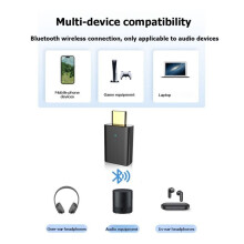 LE Audio USB C Aptx-LL HD 5.4 Wireless Stereo Music Audio Transmitter Adapter for PC TV Auracast