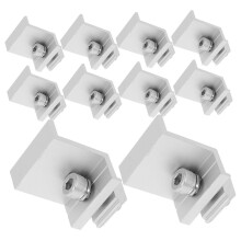 10Pcs Aluminum Alloy Solar Panel End Clamps for PV Module Mounting System