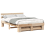 VidaXL vidaXL Bed Frame with Headboard Brown 150 x 200 cm Solid Pine Wood 2