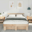 VidaXL vidaXL Bed Frame with Headboard Brown 150 x 200 cm Solid Pine Wood 3