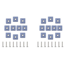32pcs Furniture Sliders 40mm Furniture Leg Protectors with Screws Square Chair Leg Protectors Furniture Glide Pads