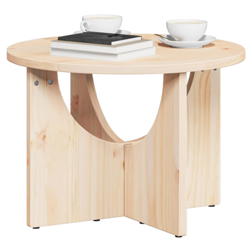 VidaXL vidaXL Coffee Table Natural 50 x 50 x 35 cm Solid pine wood 2