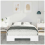 VidaXL vidaXL Bed Frame White 135 x 190 cm 3