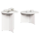 VidaXL vidaXL Coffee Table 2 pcs White Solid Pine wood 3