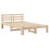 VidaXL vidaXL Bed Frame with Headboard Natural 120 x 190 cm Solid Pine Wood 4