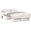 VidaXL vidaXL Bed Frame with Headboard White 150 x 200 cm Solid Pine Wood 2