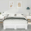 VidaXL vidaXL Bed Frame with Headboard White 150 x 200 cm Solid Pine Wood 3