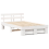 VidaXL vidaXL Bed Frame with Headboard White 135 x 190 cm Solid Pine Wood 4