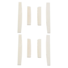 4 Sets of 8pcs 6 String Acoustic Guitar Bone Bridge Saddle and Nut Made of Real Bone